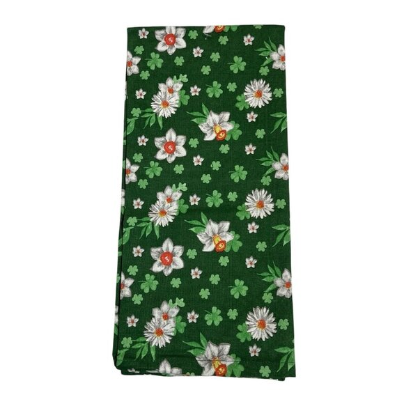 Storehouse Kitchen Towels St Patricks Green Mixed‎ Floral Polka Dot Embroidered - Picture 2 of 7